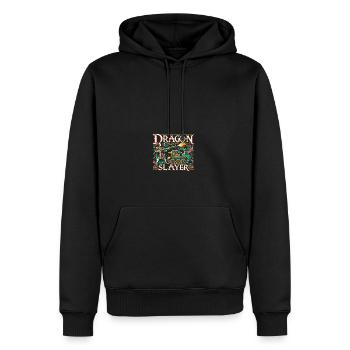 Dragon Slayer Knight Ren Faire LARP, Renaissance - Männer Premium Bio Hoodie - Schwarz - Vorne - Nico (187cm)