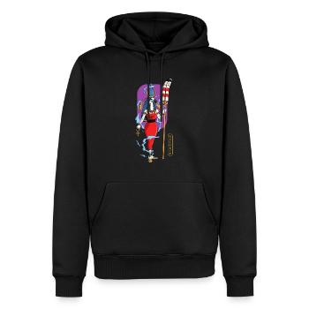 Nekhbet, déesse égyptienne - Sweat à capuche Premium bio Homme - noir - Devant - Nico (187cm)