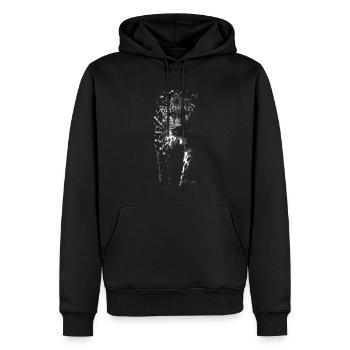 Snow leopard - Men’s Premium Organic Hoodie - black - Front - Nico (187cm)