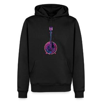 Banjo - Men’s Premium Organic Hoodie - black - Front - Nico (187cm)