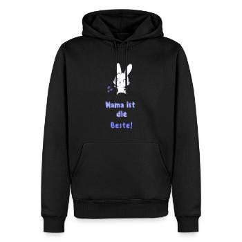 Mama ist die Beste! - Männer Premium Bio Hoodie - Schwarz - Vorne - Nico (187cm)