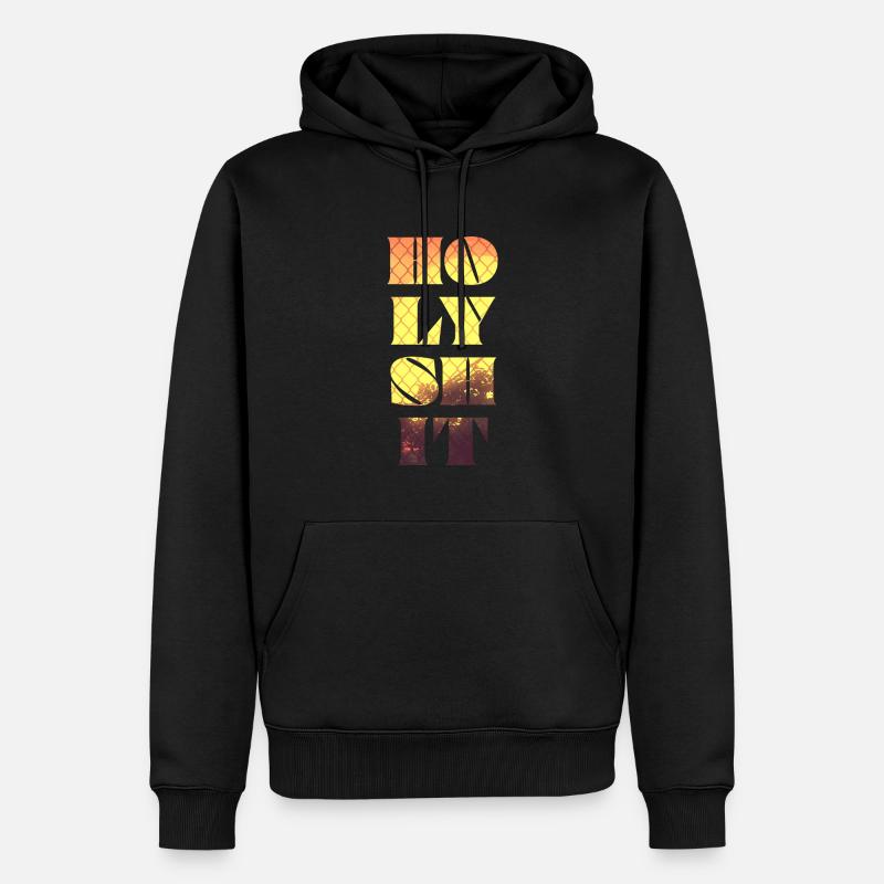 Paysage de coucher de soleil - Sweat à capuche Premium bio Homme - noir