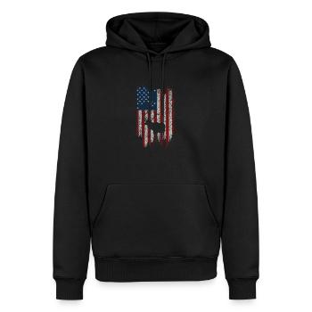 Deer Hunting Hirschjagd Vintage Sprüche - Männer Premium Bio Hoodie - Schwarz - Vorne - Nico (187cm)