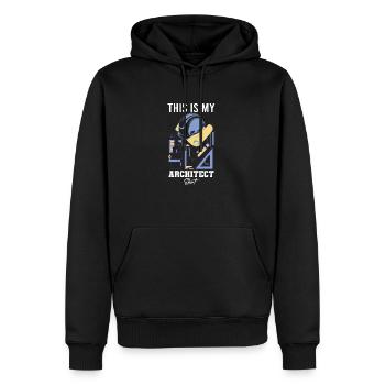 Architektur Architekt Vintage Architectural Spruch - Männer Premium Bio Hoodie - Schwarz - Vorne - Nico (187cm)