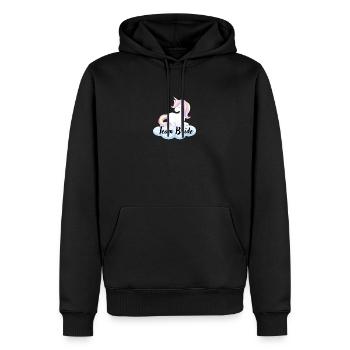 Mariée d’équipe - Sweat à capuche Premium bio Homme - noir - Devant - Nico (187cm)