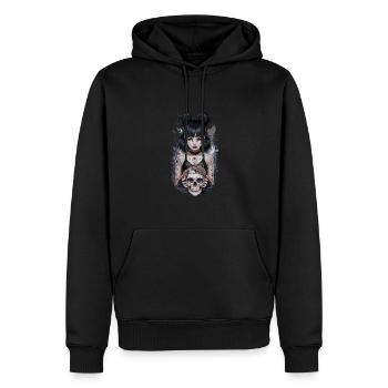 Unique Gothic Art für Gothik Fans - Männer Premium Bio Hoodie - Schwarz - Vorne - Nico (187cm)
