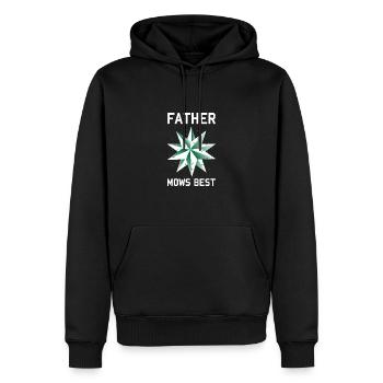 Tonte de pelouse Tondeuse à gazon Jardinier - Sweat à capuche Premium bio Homme - noir - Devant - Nico (187cm)