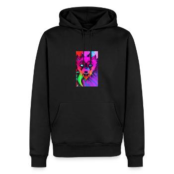 Loup-garou | Loup | Créatures mythiques | Monstres | Mystique - Sweat à capuche Premium bio Homme - noir - Devant - Nico (187cm)