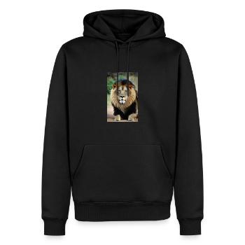 Leo | Animal | Predator | Roar | King | Africa - Men’s Premium Organic Hoodie - black - Front - Nico (187cm)