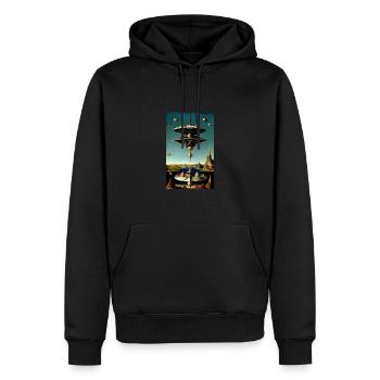 Alien | UFO | Raumschiff | UAP | außerirdische - Männer Premium Bio Hoodie - Schwarz - Vorne - Nico (187cm)