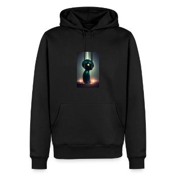 Extraterrestre | OVNI | Vaisseau spatial | PAU | étranger - Sweat à capuche Premium bio Homme - noir - Devant - Nico (187cm)