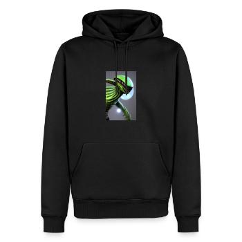 Extraterrestre | OVNI | Vaisseau spatial | PAU | étranger - Sweat à capuche Premium bio Homme - noir - Devant - Nico (187cm)