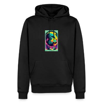 Extraterrestre | OVNI | Vaisseau spatial | PAU | étranger - Sweat à capuche Premium bio Homme - noir - Devant - Nico (187cm)