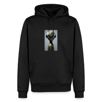 Extraterrestre | OVNI | Vaisseau spatial | PAU | étranger - Sweat à capuche Premium bio Homme - noir - Devant - Nico (187cm)