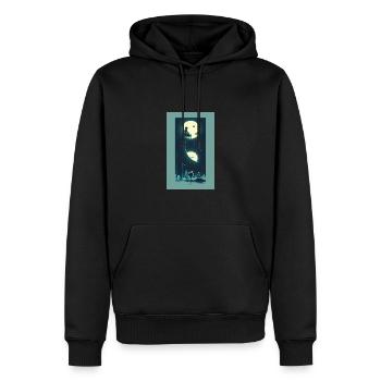 Extraterrestre | OVNI | Vaisseau spatial | PAU | étranger - Sweat à capuche Premium bio Homme - noir - Devant - Nico (187cm)