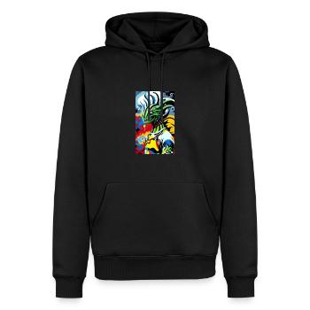 Extraterrestre | OVNI | Vaisseau spatial | PAU | étranger - Sweat à capuche Premium bio Homme - noir - Devant - Nico (187cm)