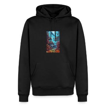Shark | Great White Shark | Sea creature | Fish - Men’s Premium Organic Hoodie - black - Front - Nico (187cm)