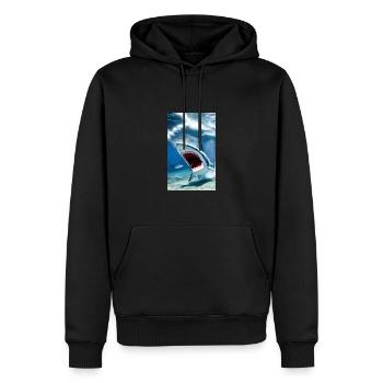 Shark | Great White Shark | Sea creature | Fish - Men’s Premium Organic Hoodie - black - Front - Nico (187cm)