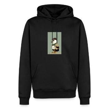 Aigle | Oiseaux | Liberté | Animaux - Sweat à capuche Premium bio Homme - noir - Devant - Nico (187cm)