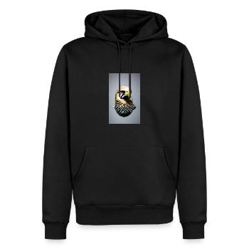 Aigle | Oiseaux | Liberté | Animaux - Sweat à capuche Premium bio Homme - noir - Devant - Nico (187cm)