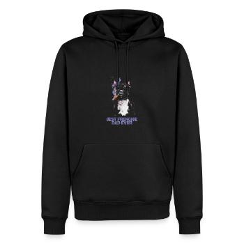 Meilleur papa Frenchie de tous les temps Français Bulldog Papa - Sweat à capuche Premium bio Homme - noir - Devant - Nico (187cm)