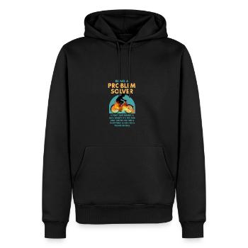 Lustiger Zitat Problemlöser ist wie Fahrrad fahren - Männer Premium Bio Hoodie - Schwarz - Vorne - Nico (187cm)