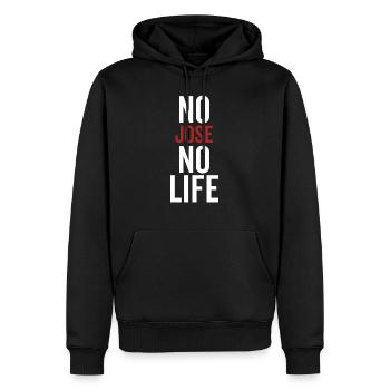 Nein Jose Kein Leben - Männer Premium Bio Hoodie - Schwarz - Vorne - Nico (187cm)