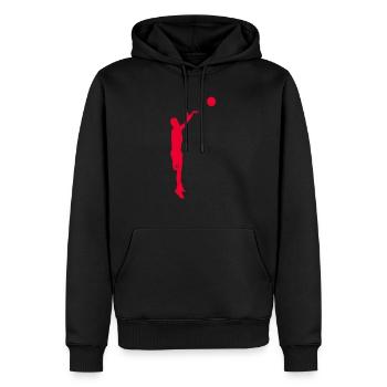 Basketballspieler - Männer Premium Bio Hoodie - Schwarz - Vorne - Nico (187cm)