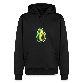 Avocats : le petit-déjeuner des champions - Sweat à capuche Premium bio Homme - noir - Devant - Nico (187cm)