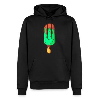 Eis Speiseeis Eiskrem Eiscreme Kugeleis Eisbecher - Männer Premium Bio Hoodie - Schwarz - Vorne - Nico (187cm)