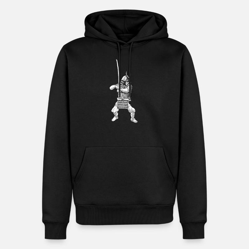 Samouraï - Sweat à capuche Premium bio Homme - noir