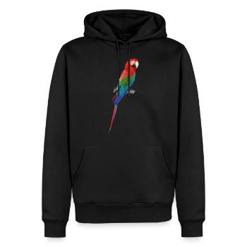Ara à ailes vertes - Sweat à capuche Premium bio Homme - noir - Devant - Nico (187cm)