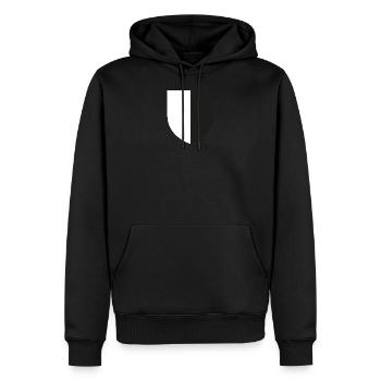 Blason Metz - Sweat à capuche Premium bio Homme - noir - Devant - Nico (187cm)