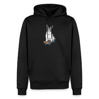 Rabbit Skater Skateboard - Sweat à capuche Premium bio Homme - noir - Devant - Nico (187cm)