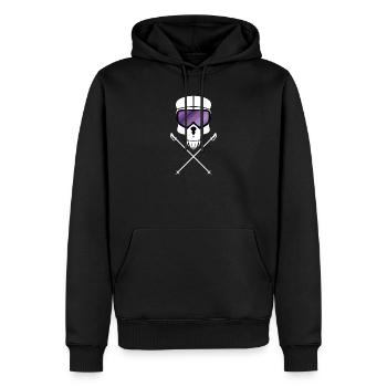 Ski-Schädel - Männer Premium Bio Hoodie - Schwarz - Vorne - Nico (187cm)