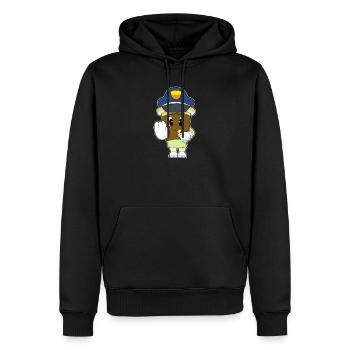 Kaffee Polizist Trillerpfeife Polizei - Männer Premium Bio Hoodie - Schwarz - Vorne - Nico (187cm)
