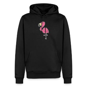 Flamant - Sweat à capuche Premium bio Homme - noir - Devant - Nico (187cm)