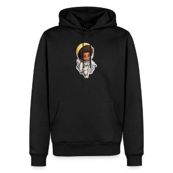 Personnage astronaute mignon pour les enfants - Sweat à capuche Premium bio Homme - noir - Devant - Nico (187cm)