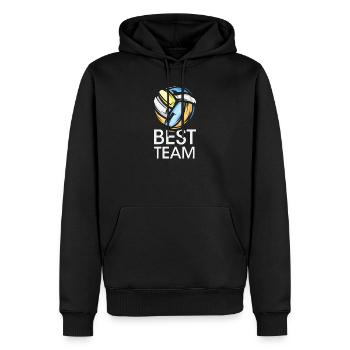 meilleure équipe de volley-ball plage couleurs vives graphique - Sweat à capuche Premium bio Homme - noir - Devant - Nico (187cm)
