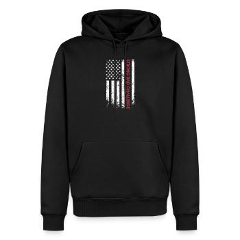 Strong Dad Challenge Flag - Men’s Premium Organic Hoodie - black - Front - Nico (187cm)