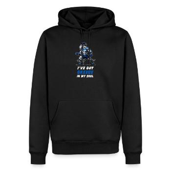 Ich habe Griechenland in meiner Seele - Männer Premium Bio Hoodie - Schwarz - Vorne - Nico (187cm)