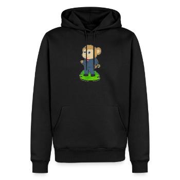 Affe Bräutigam Anzug Hochzeit - Männer Premium Bio Hoodie - Schwarz - Vorne - Nico (187cm)