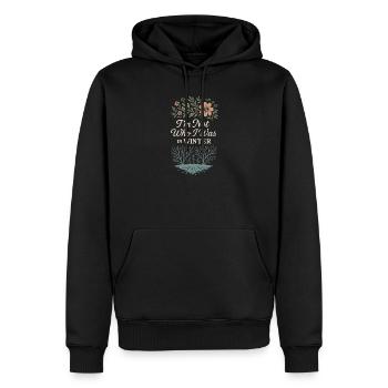 Achtsames Wachstum, Frühlingserneuerung, - Männer Premium Bio Hoodie - Schwarz - Vorne - Nico (187cm)