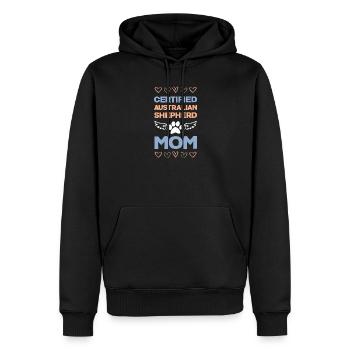 Maman berger australien certifiée - Sweat à capuche Premium bio Homme - noir - Devant - Nico (187cm)