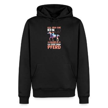 Reiten Pferdeliebhaber Reiterhof Pferde - Männer Premium Bio Hoodie - Schwarz - Vorne - Nico (187cm)