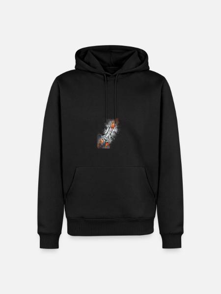 Weltraum-Rakete - Männer Premium Bio Hoodie - Schwarz