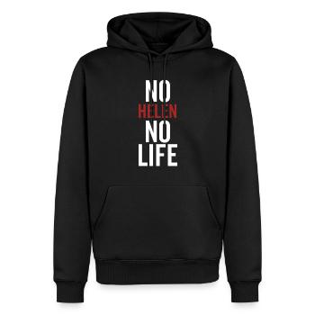 Keine Helen Kein Leben - Männer Premium Bio Hoodie - Schwarz - Vorne - Nico (187cm)