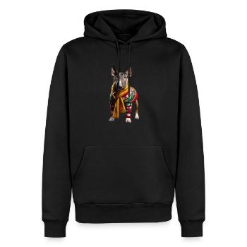 Miniature Bull Terrier Weihnachten - Männer Premium Bio Hoodie - Schwarz - Vorne - Nico (187cm)