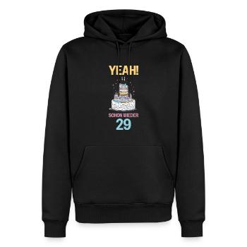 Schon wieder 29 - 30. Geburtstag - Männer Premium Bio Hoodie - Schwarz - Vorne - Nico (187cm)