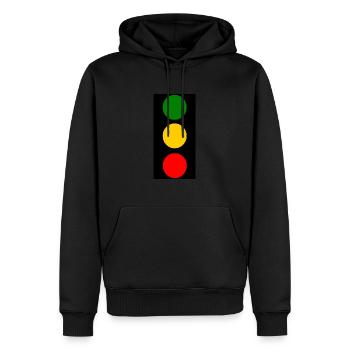 feux de circulation - Sweat à capuche Premium bio Homme - noir - Devant - Nico (187cm)